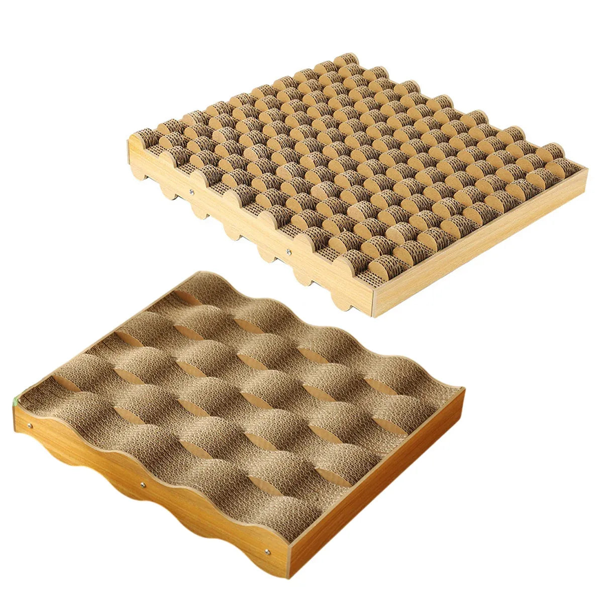 Cat Entertainment Corrugated Scratching Board Cat Toy Anti Scratch Durable - Upgraded Model
