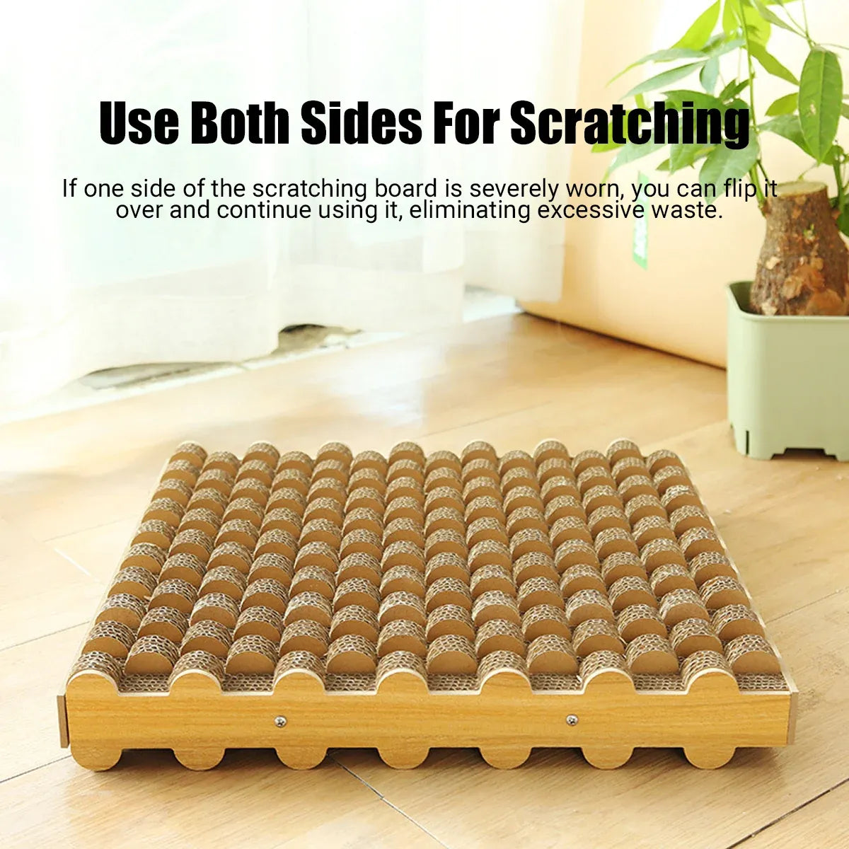 Cat Entertainment Corrugated Scratching Board Cat Toy Anti Scratch Durable - Upgraded Model