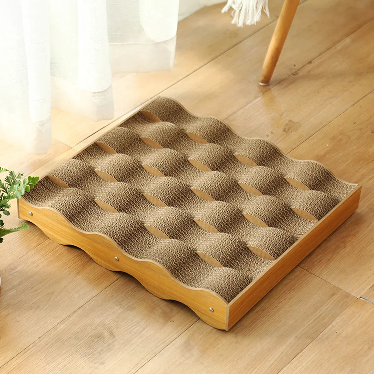 Cat Entertainment Corrugated Scratching Board Cat Toy Anti Scratch Durable - Upgraded Model