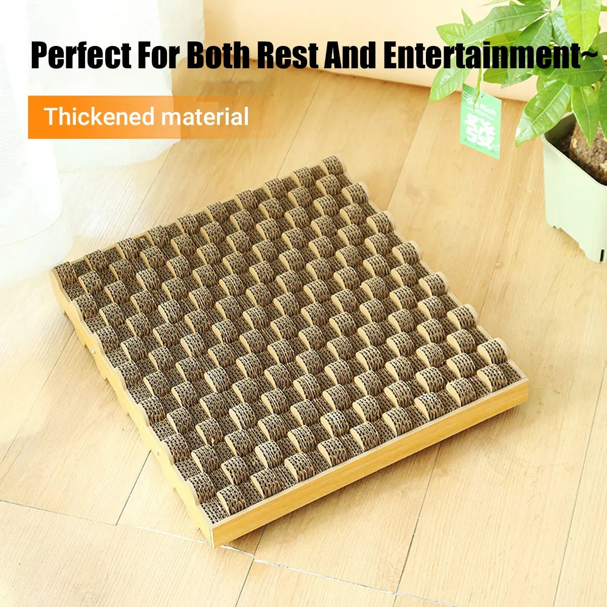 Cat Entertainment Corrugated Scratching Board Cat Toy Anti Scratch Durable - Upgraded Model