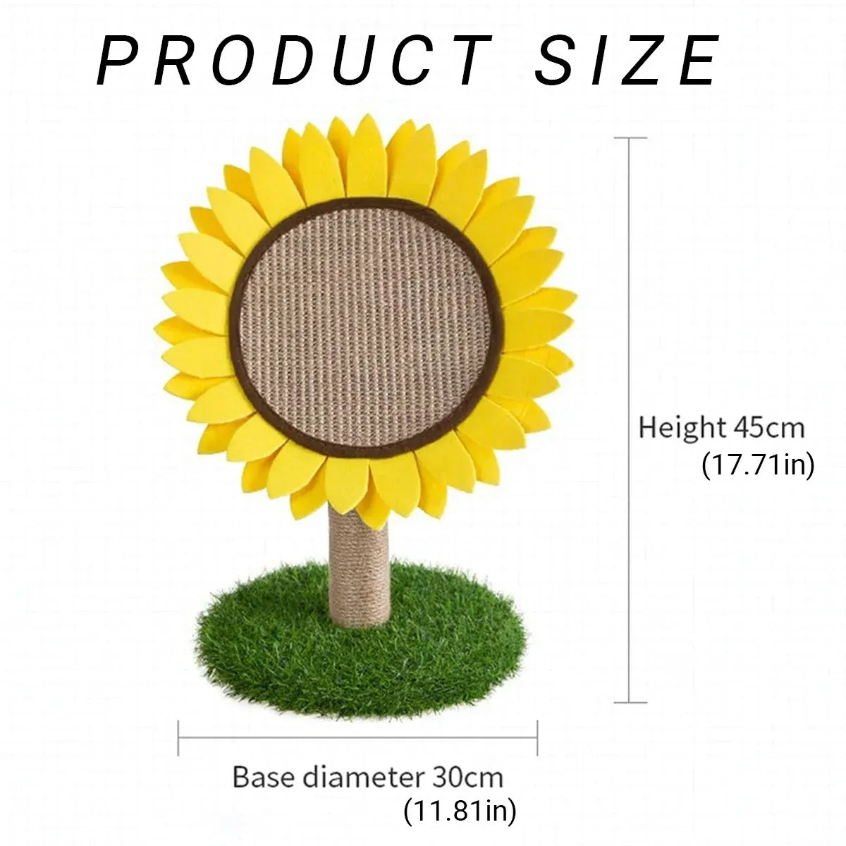 Sunflower Shaped Cat Scratcher Cat Tree Non-Shedding Durable Cardboard Material