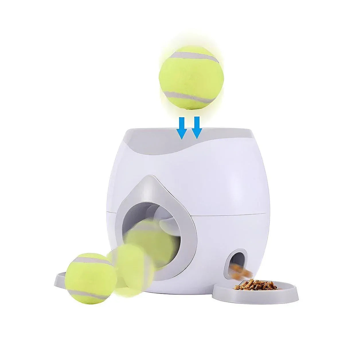 Interactive Dog Toy Tennis Feeder Machine for Training and Treat Rewards - Green