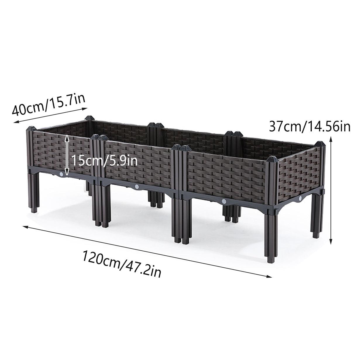Outdoor Rectangular Balcony Vegetable Planter Box Garden Flower Planting
