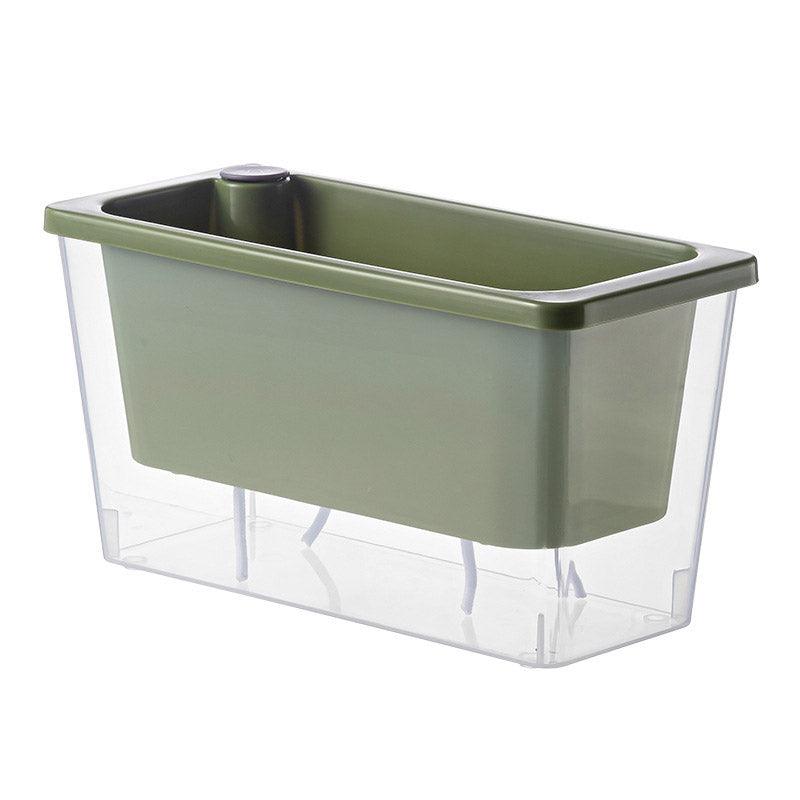 Balcony Vegetable Pot Planter Lazy Self Priming Flower Pot for Indoor Gardening - White