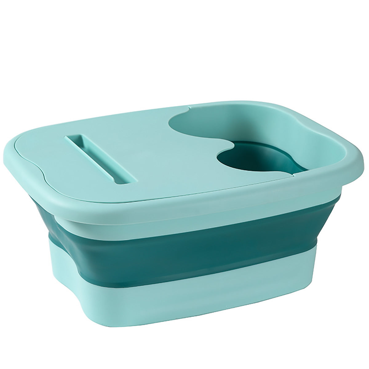 Foldable Foot Tub Portable Large Capacity Foot Basin for Home Bathroom Spa and Travel - White