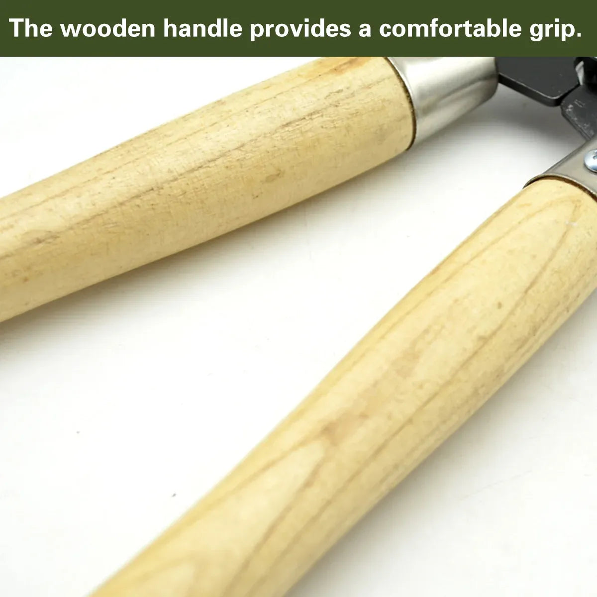 Garden Pruning Shears with Wooden Handle Trimming Sharp Durable Rust-Proof