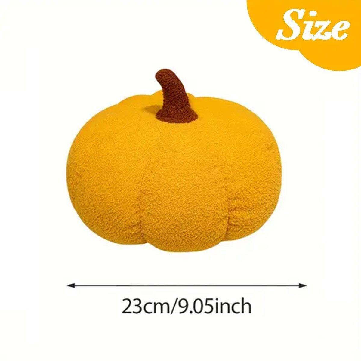 Soft Plush Pumpkin Pillow Cushion Sofa Living Room Bay Window Decor Indoor Toy - Brown