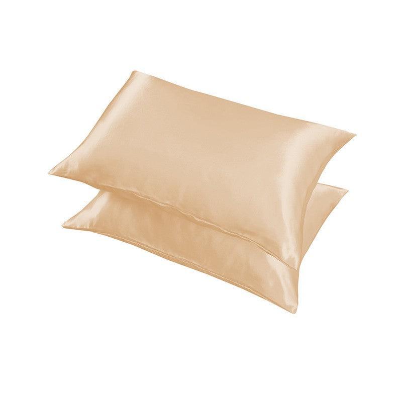 2X Satin Pillow Case Bedroom Pillowcase Cushion Covers Home Decor Luxury Slip - Ivory