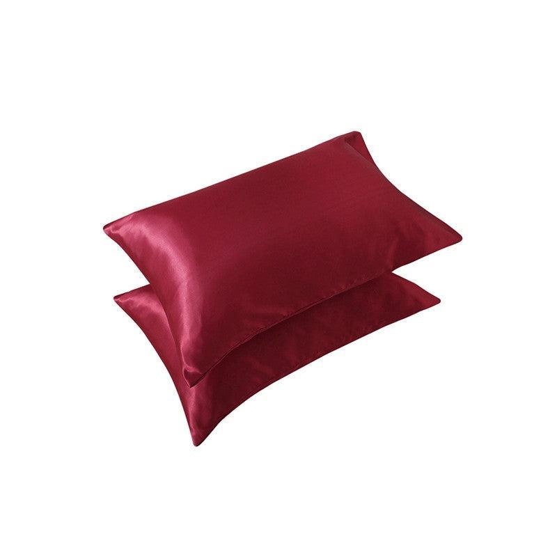 2X Satin Pillow Case Bedroom Pillowcase Cushion Covers Home Decor Luxury Slip - Ivory