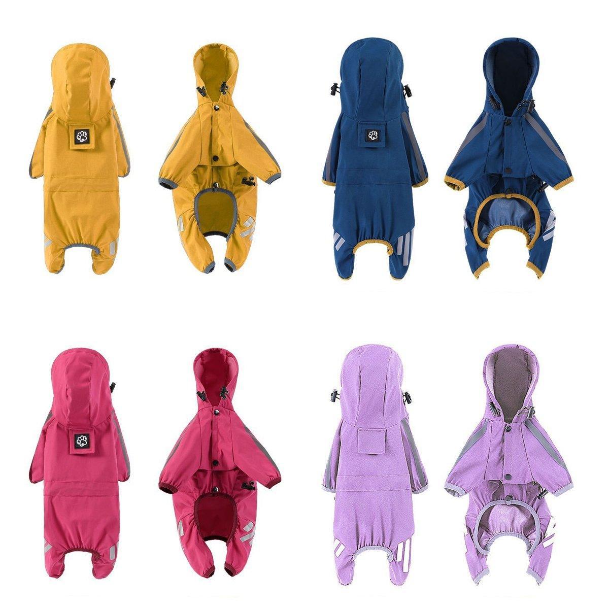 Waterproof Four Corner Pet Raincoats In Large Medium And Small Sizes Are Suitable For Dogs - Blue - XL