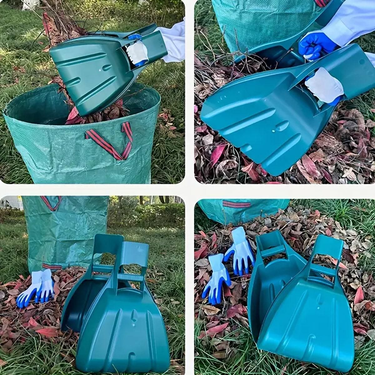 Outdoor Garden Rake Leaf Clipper Portable Yard Tool for Leaf Clearing Cleanup