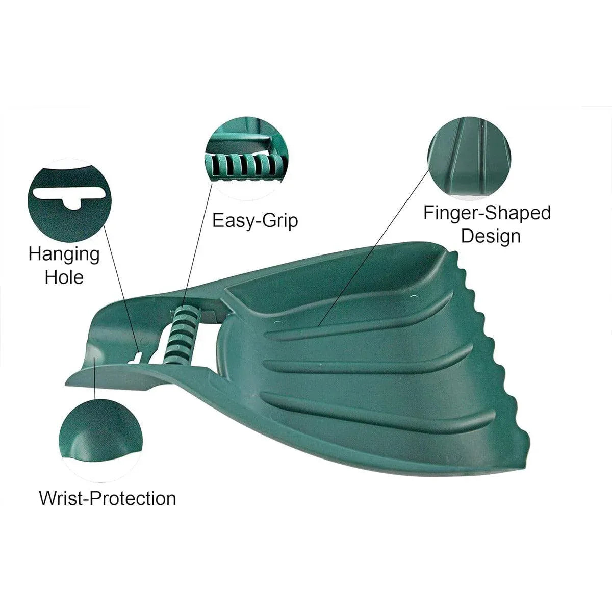 Outdoor Garden Rake Leaf Clipper Portable Yard Tool for Leaf Clearing Cleanup