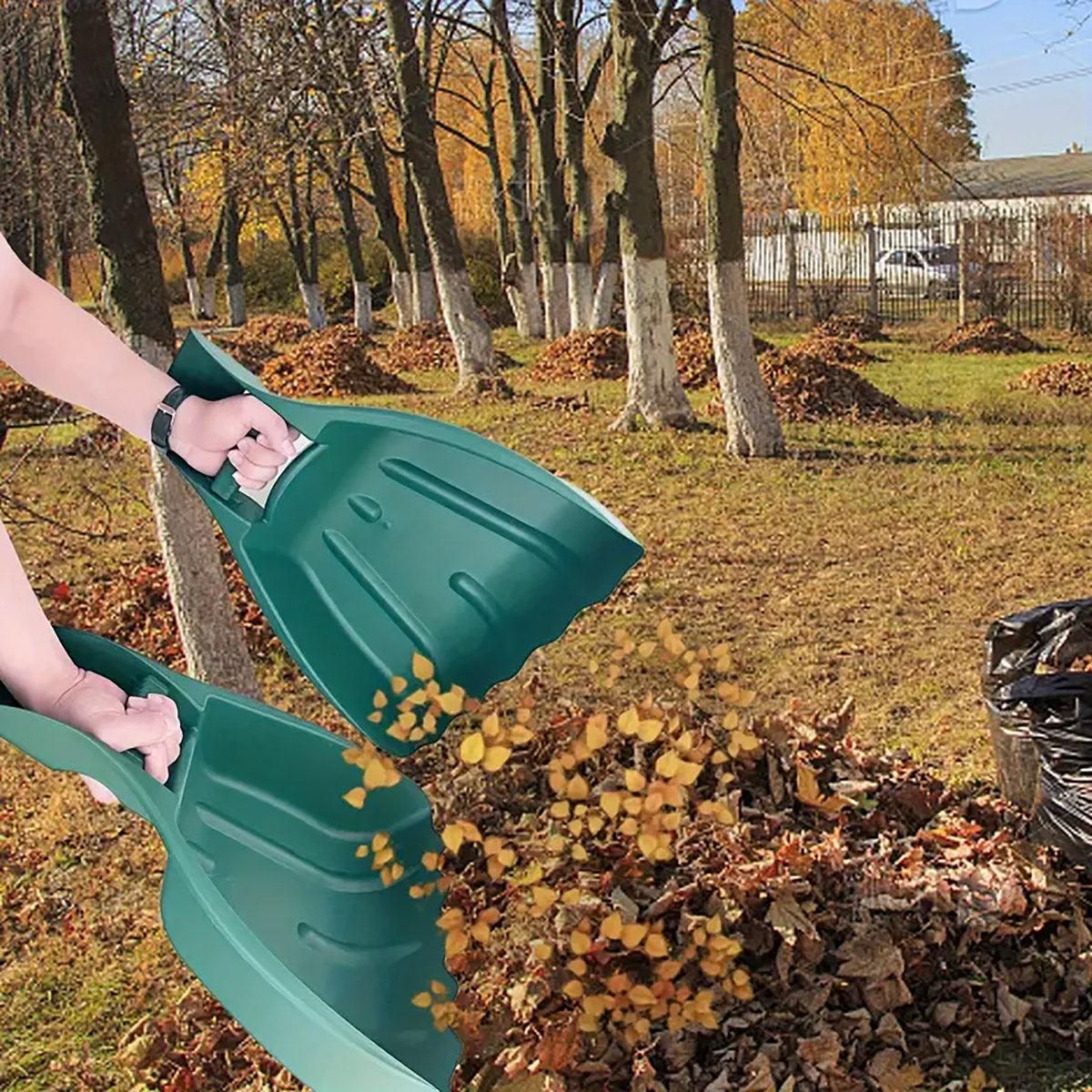 Outdoor Garden Rake Leaf Clipper Portable Yard Tool for Leaf Clearing Cleanup