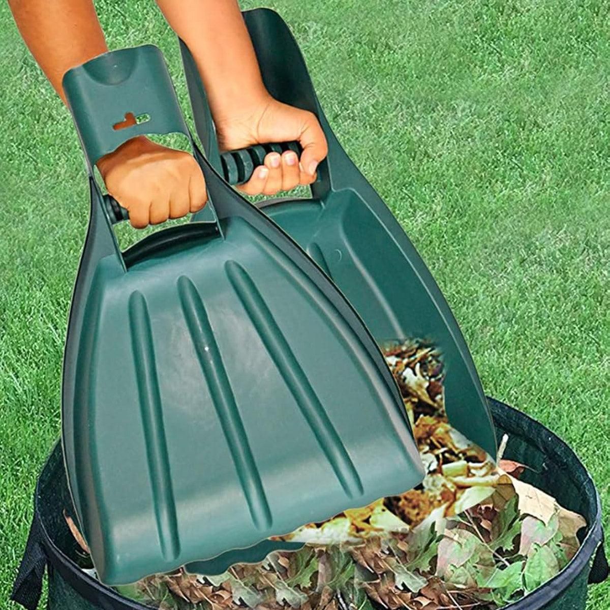 Outdoor Garden Rake Leaf Clipper Portable Yard Tool for Leaf Clearing Cleanup