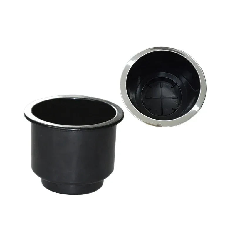 4PCS Plastic Recessed Cup Drink Holders Black Drop In Style for Car Boat Marine RV
