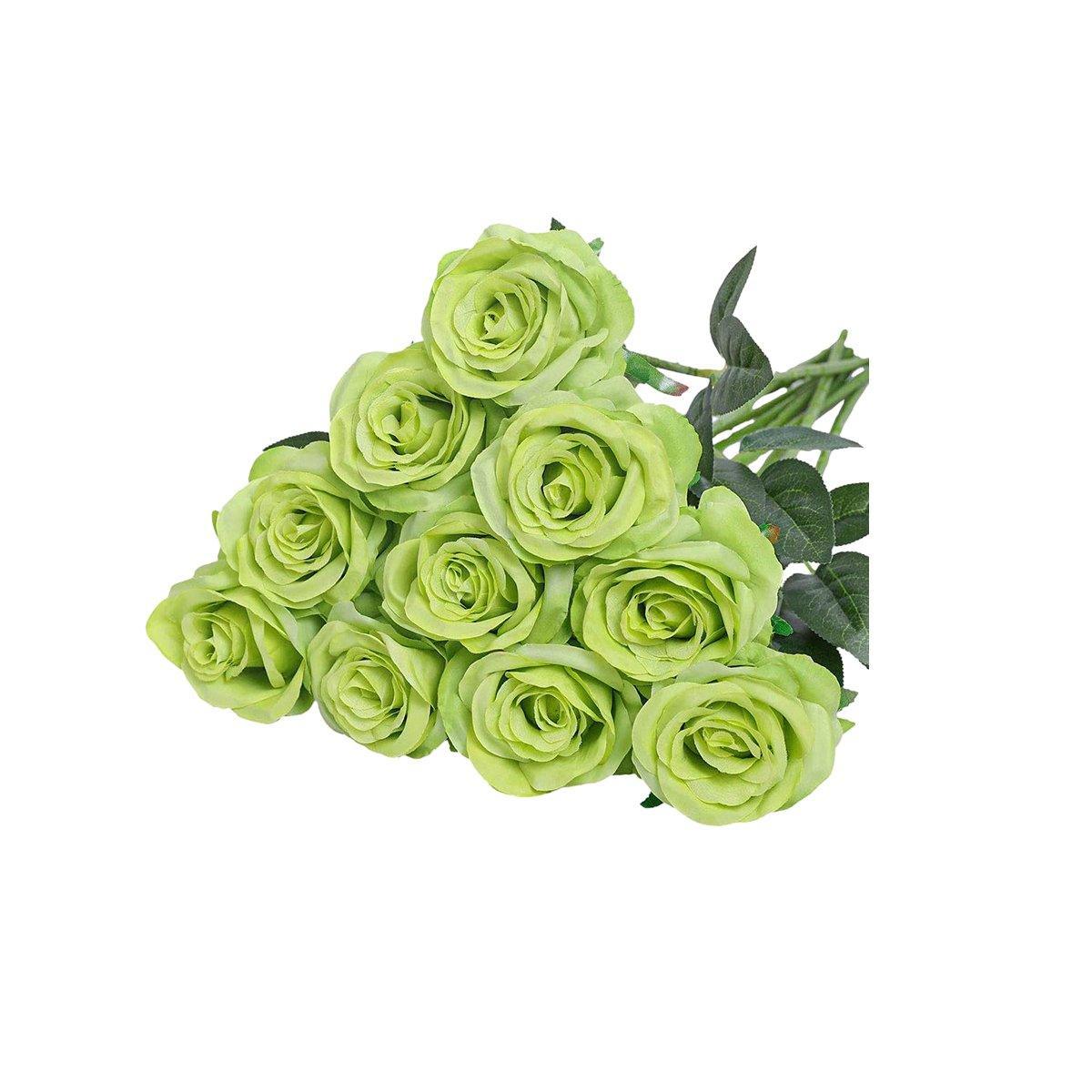 10pcs Artificial Silk Simulation Rose Flowers - Wedding Party Home Decorations - Dark-Blue