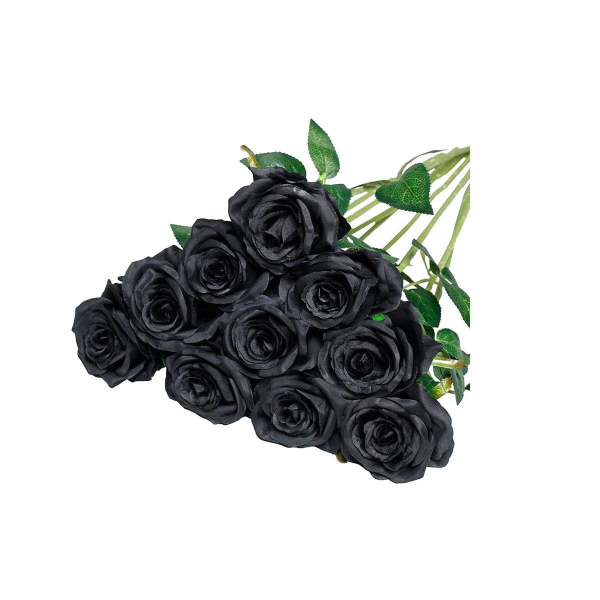 10pcs Artificial Silk Simulation Rose Flowers - Wedding Party Home Decorations - Purple
