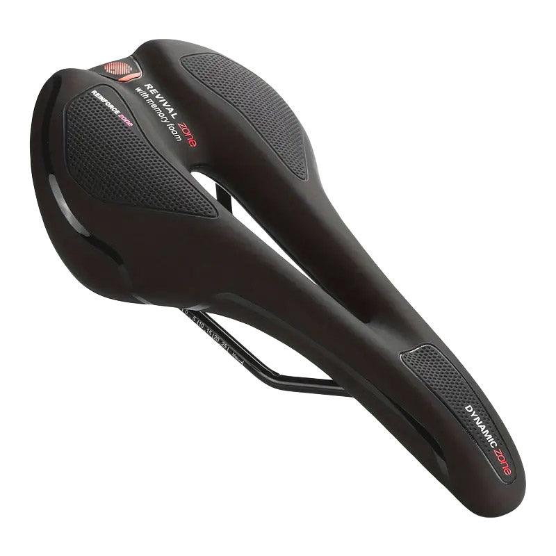 MTB Saddle Hollow Comfort Bicycle Seat Universal Cushion Soft Riding Saddle - Blue