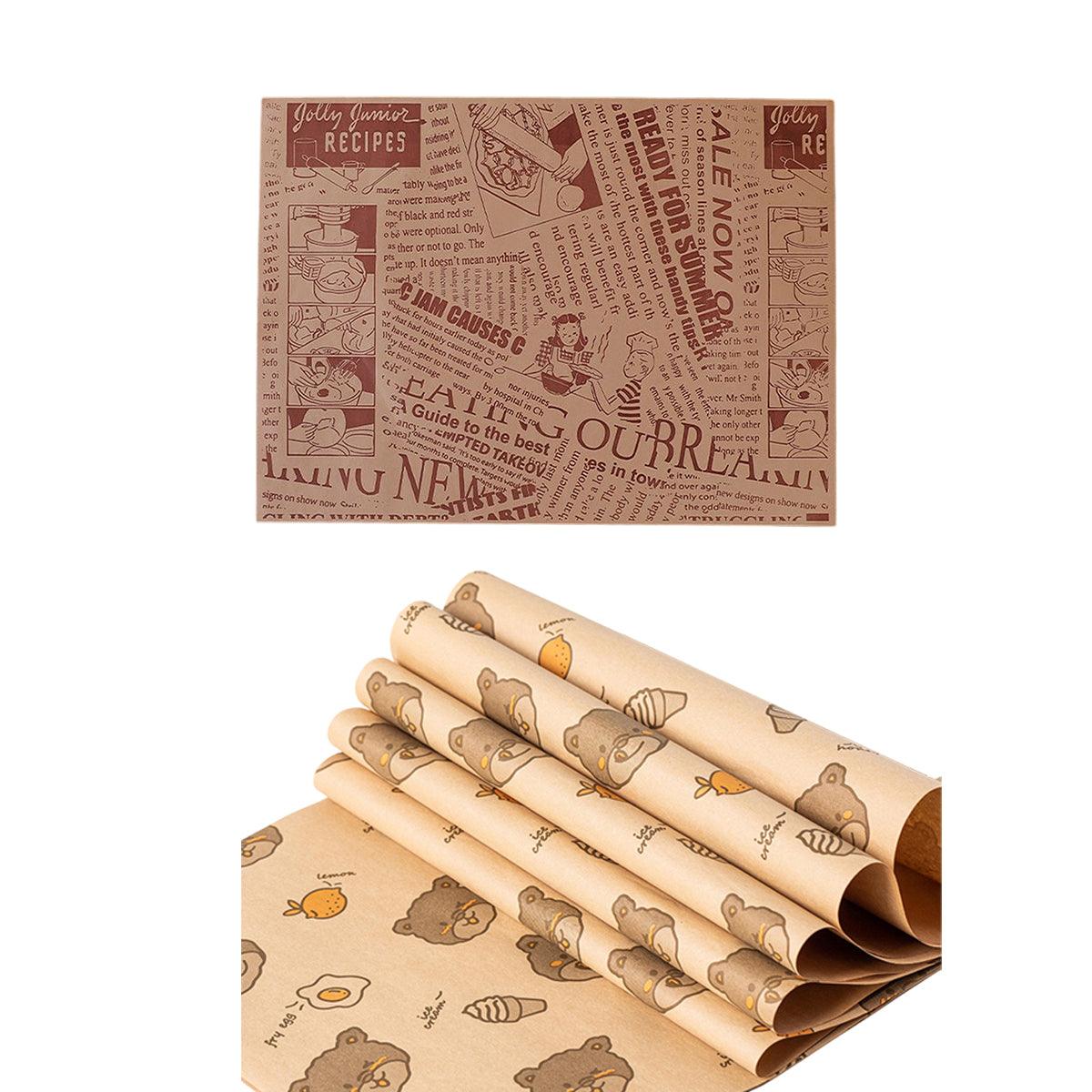 100pcs Sandwich Wrappers Oil Blotting Coated Paper Air Fryer Baking Parchment - Delicious Recipes