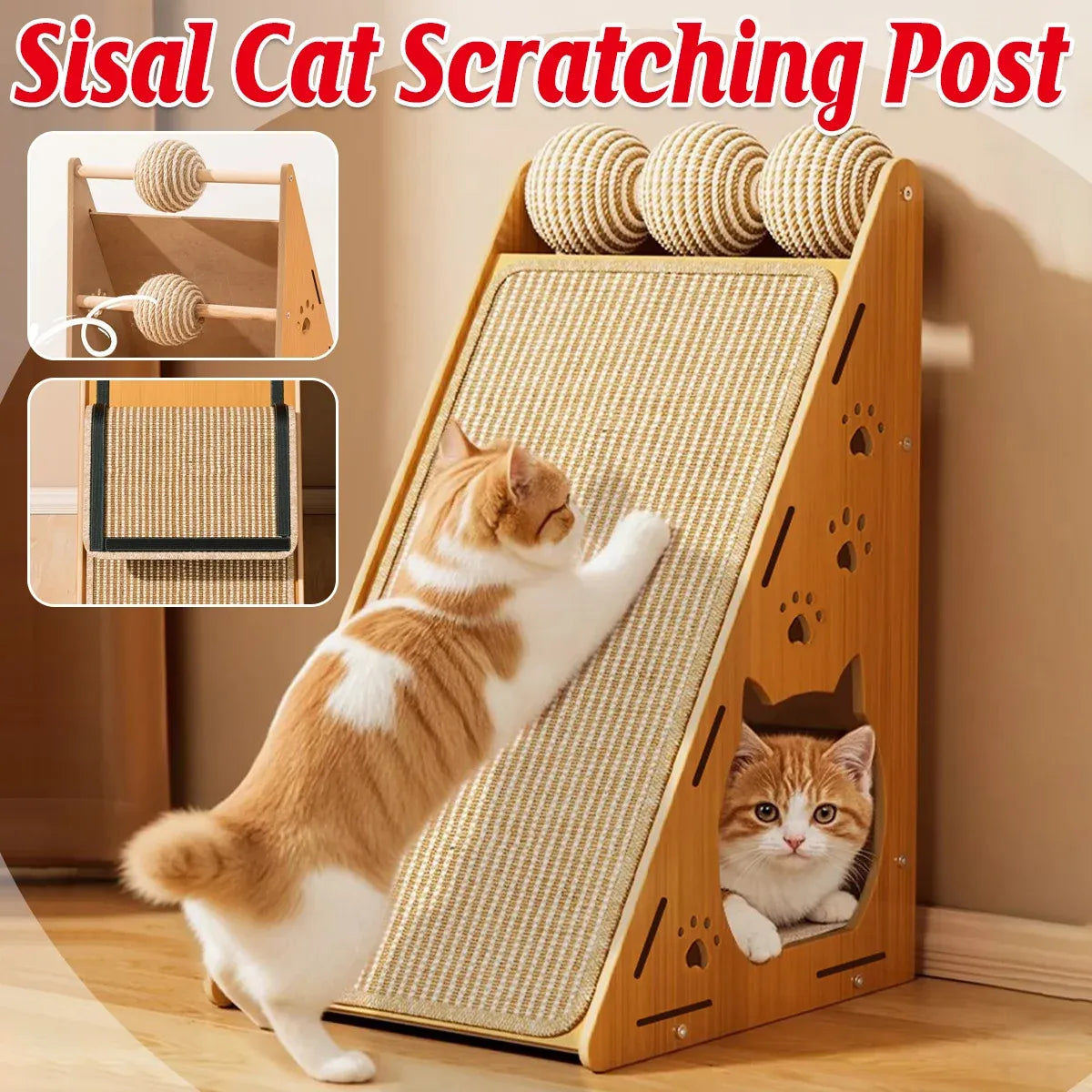Vertical Wall Mounted Non Shedding Cat Scratcher Corrugated Paper Durable