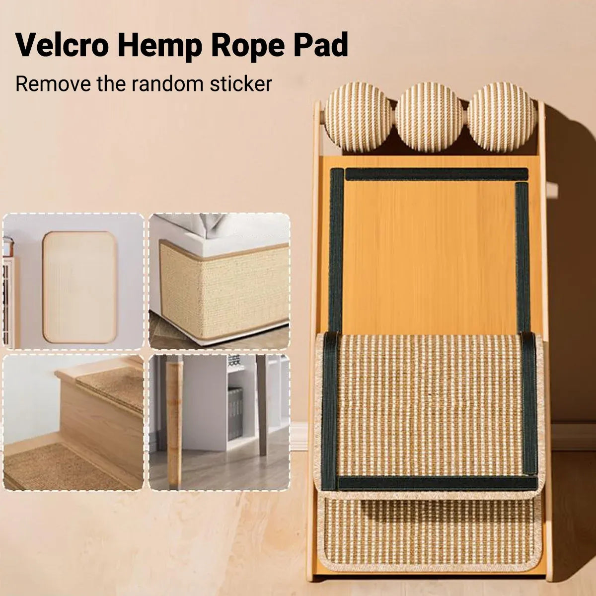 Vertical Wall Mounted Non Shedding Cat Scratcher Corrugated Paper Durable