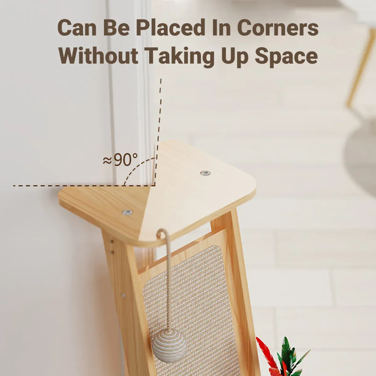 Cat Scratch Board Upright Claw Grinding Post Corner Scratching Column For Indoor