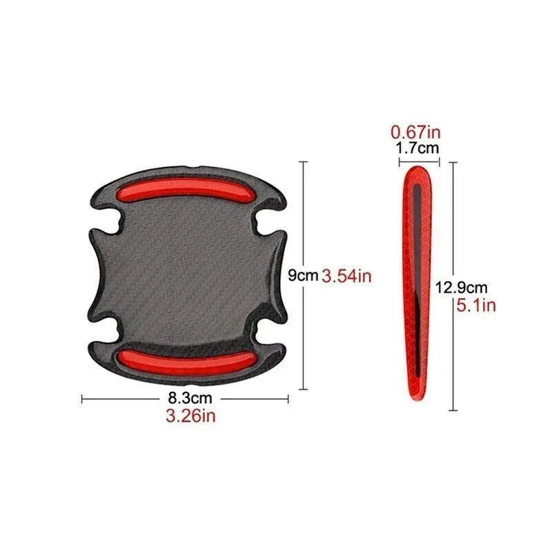 8PCS Car Door Handle Stickers Paint Scratch Protector Clear Film Transparent
