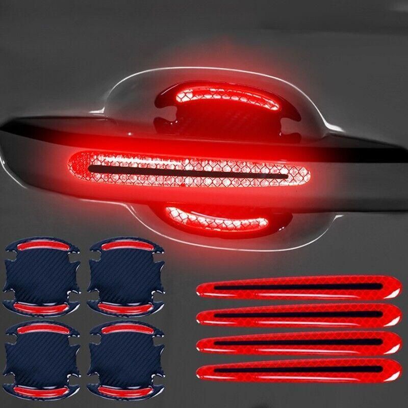8PCS Car Door Handle Stickers Paint Scratch Protector Clear Film Transparent