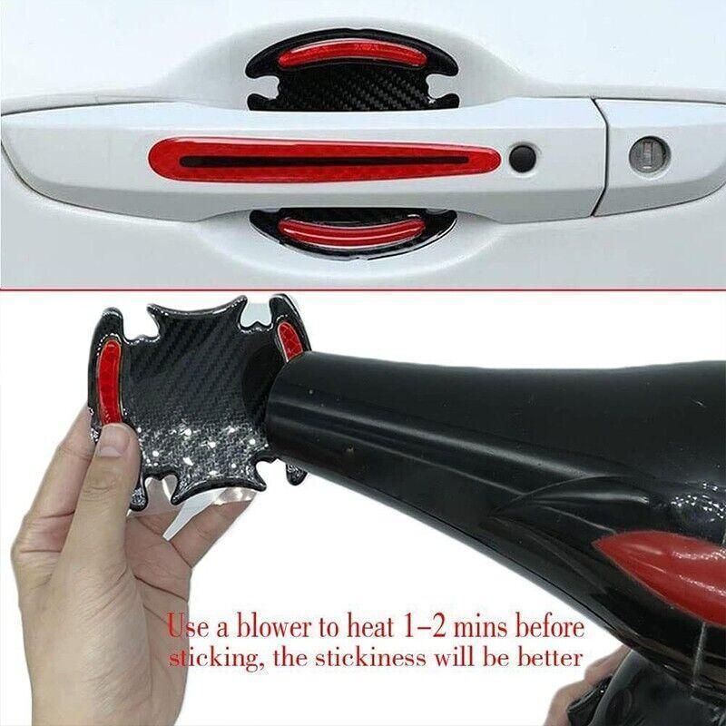8PCS Car Door Handle Stickers Paint Scratch Protector Clear Film Transparent