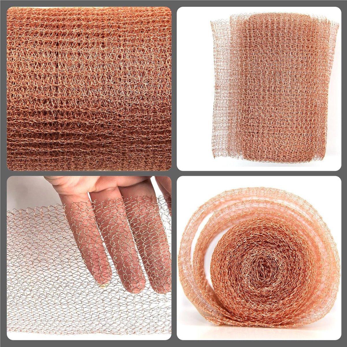 6 Metres Pure Copper Mesh Knitted Soffit Mesh Rats Rodent Slug Snail Control