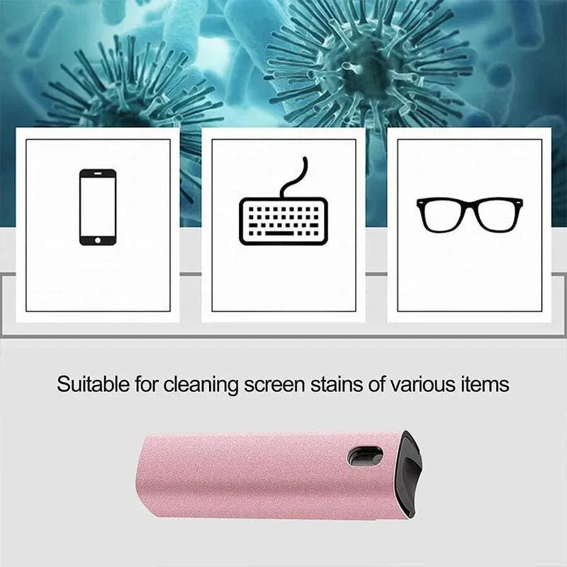 Phone Screen Cleaner Spray Fragrance Computer Screen Dust Removal Tool - Pink-with shell