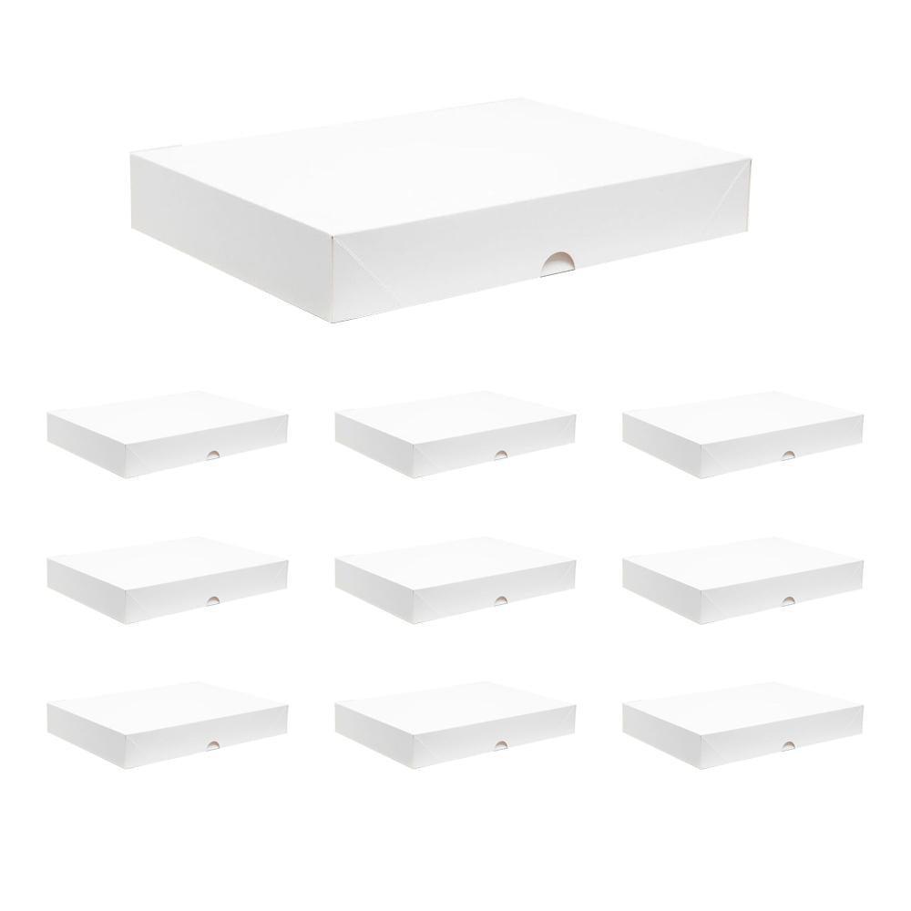 Premium Shirt Packaging Boxes 350g White Cardboard 2Sizes Easy Storage Flat Pack - 25pcs-11*8.5*1.5inch