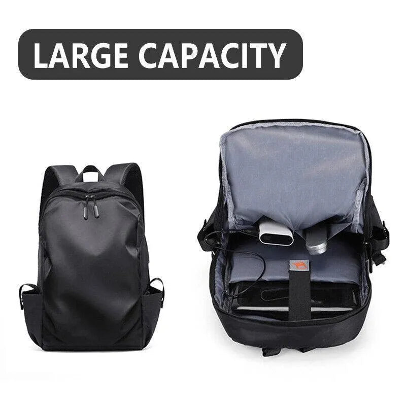 Mens Backpack Large Capacity Waterproof Schoolbag Laptop Work Travel Bag - Red