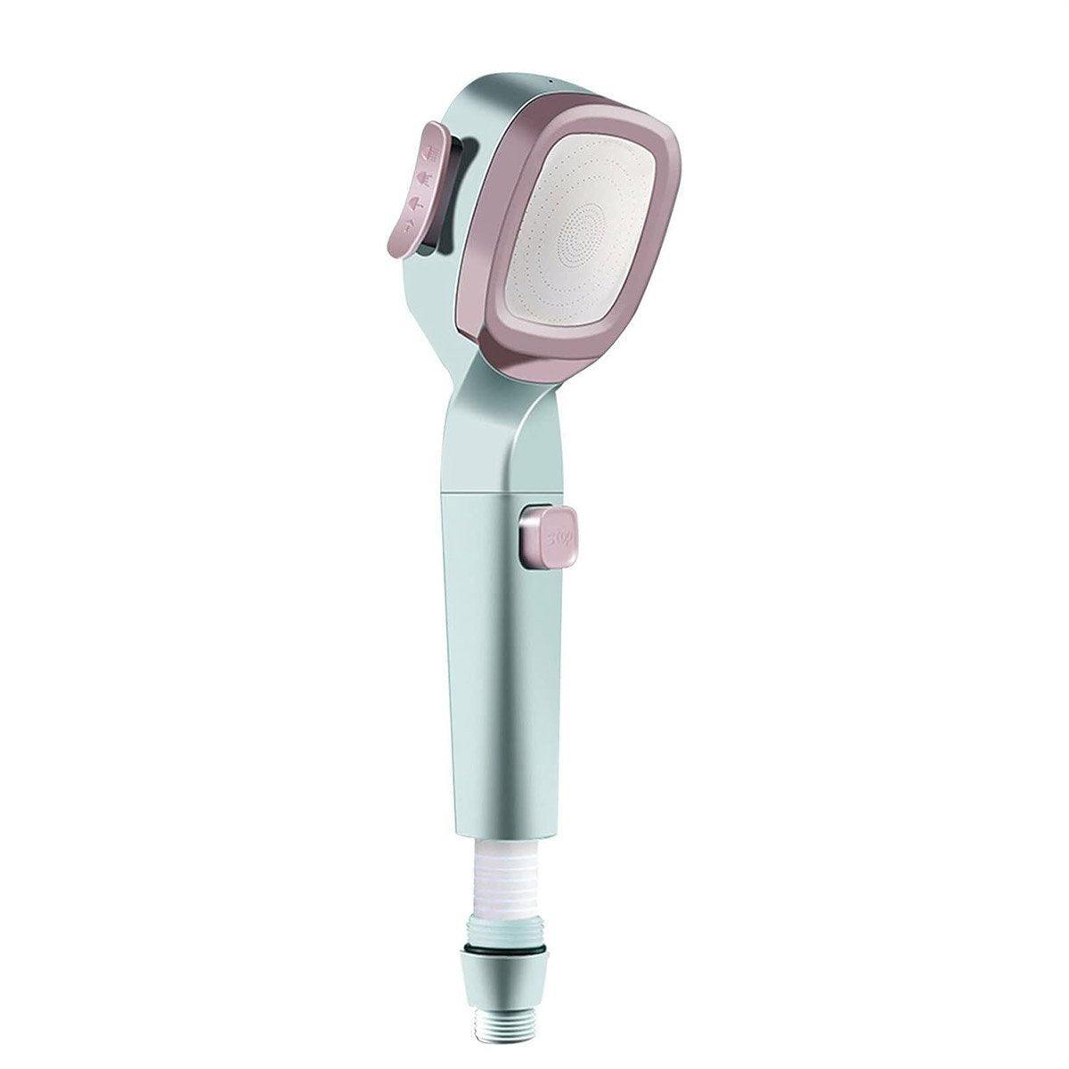 High Pressure Handheld Shower Head with Filter for Bathroom Water Saving Spray - White