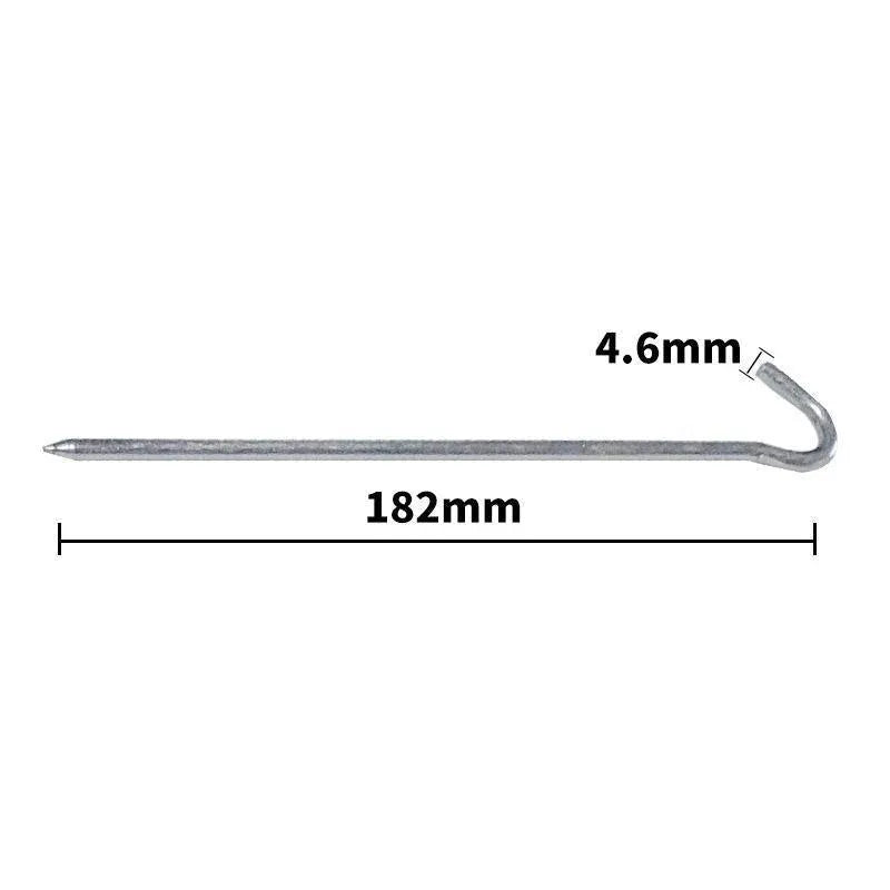 12PCS Heavy Duty Steel Tent Pegs 182mm Camping Ground Stakes for Outdoor Use