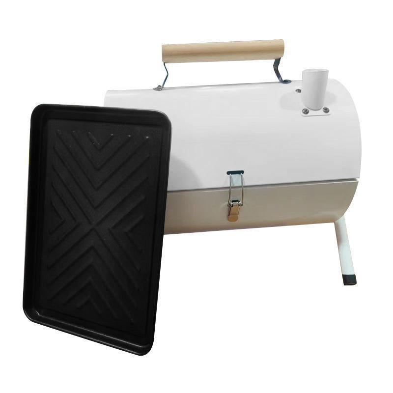 Grillz Charcoal BBQ Portable Grill Camping Barbecue Outdoor Cooking Smoker - Black