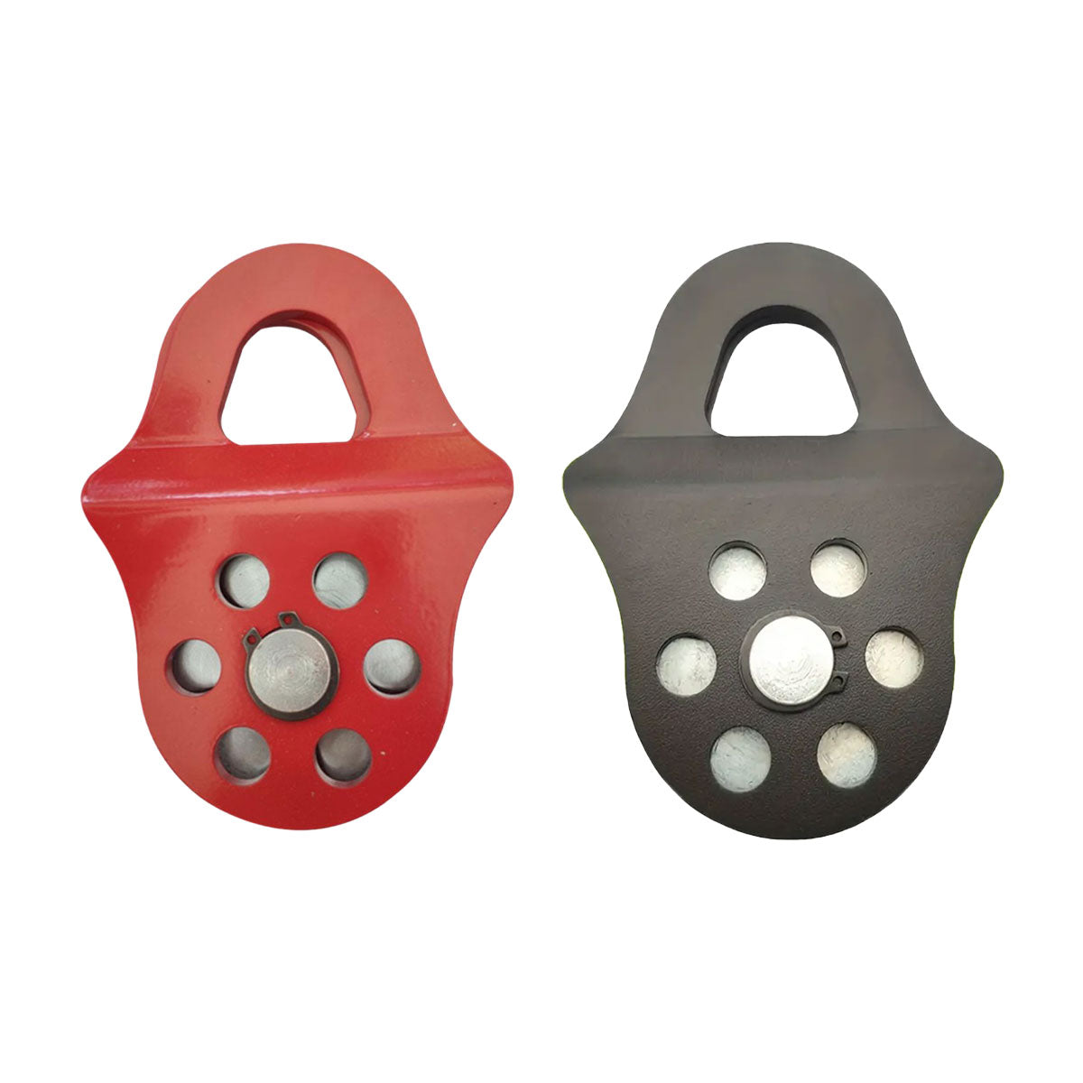 Off Road Recovery Winch Pulley Snatch Block Tackle Tow Hook Accessory Heavy Duty - Red