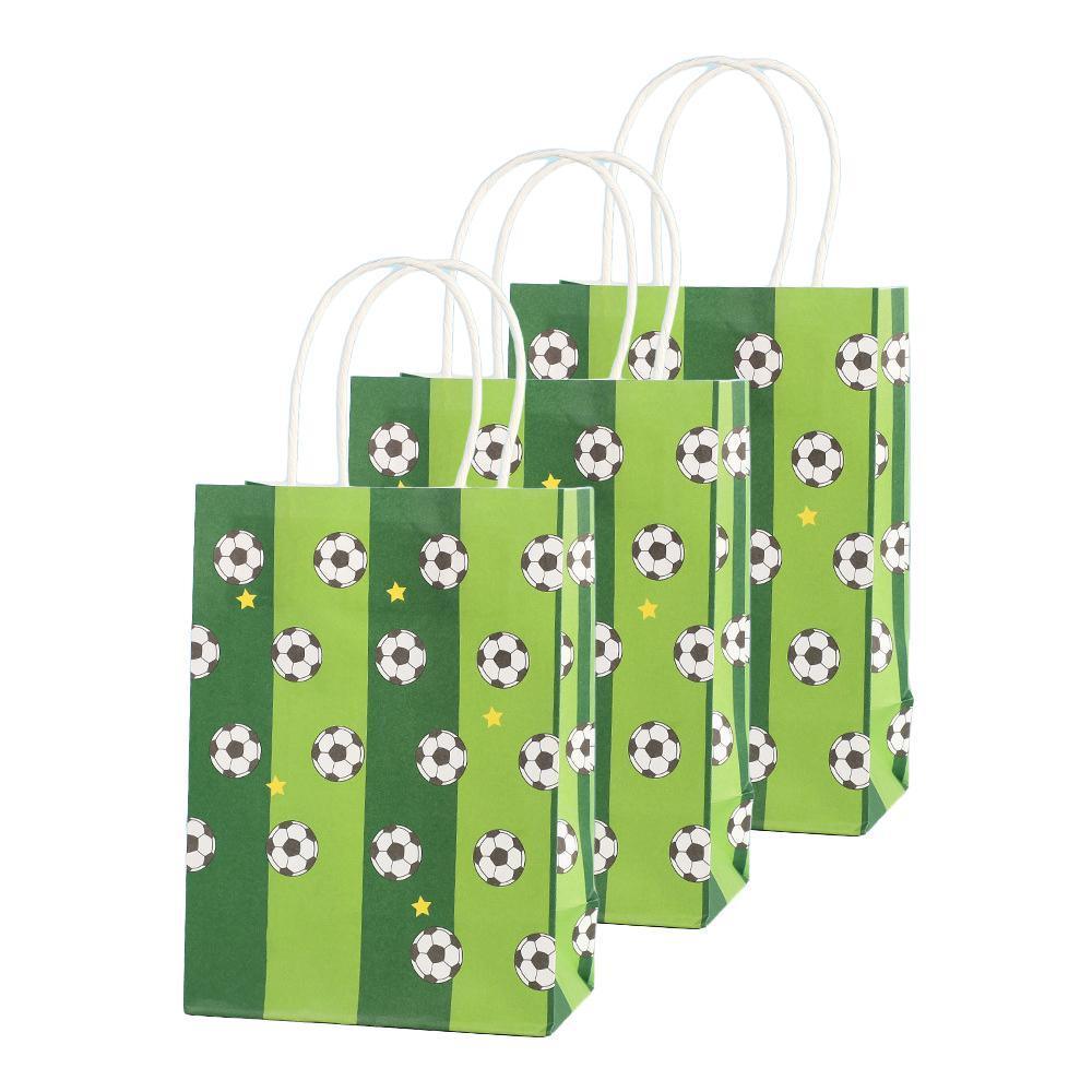 30PCS Fashion Ball Kraft Paper Gift Bag Festivals gift tote bag Party Favor Bag - Soccer-30pcs