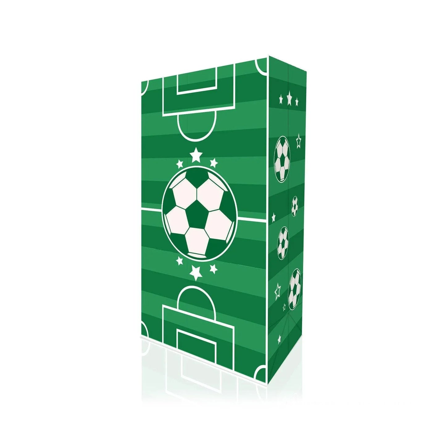 Fashion Football Sport Gift Bags Green Kraft Paper Sticker Set Party Favor Bags - 2sets-LB018