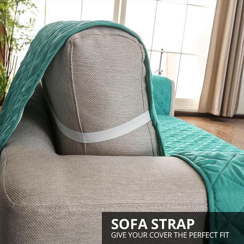 190x195cm Seater Pet Sofa Protector Cover Quilted Couch Covers Lounge Slipcover - Blue