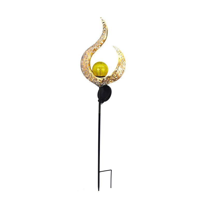 Solar Lights LED Garden Decor Outdoor Path Lights Lawn Light Lantern Lamp - 1X Moon