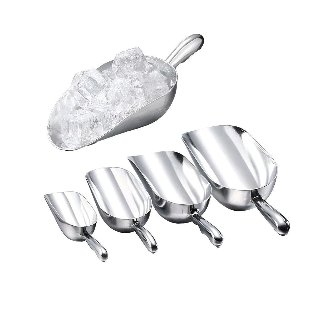 4 Sizes Aluminum Alloy Ice Shovel Flour Rice Scoop Multipurpose Kitchen Tool - L