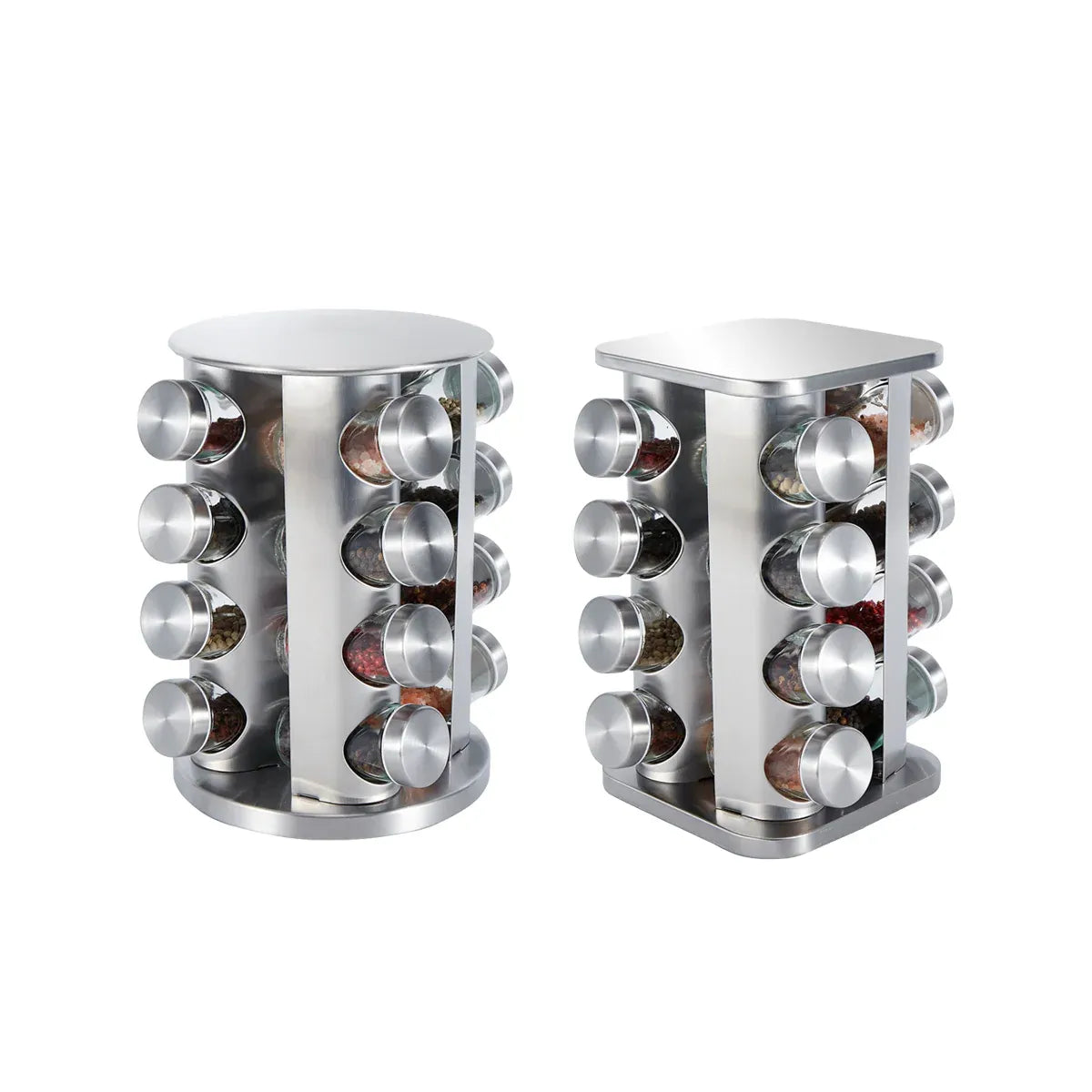 Rotating Spice Bottle Seasoning Rack Multi layer Seasoning Jar Storage Kitchen - Round