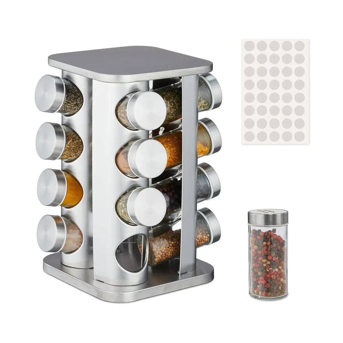 Rotating Spice Bottle Seasoning Rack Multi layer Seasoning Jar Storage Kitchen - Round