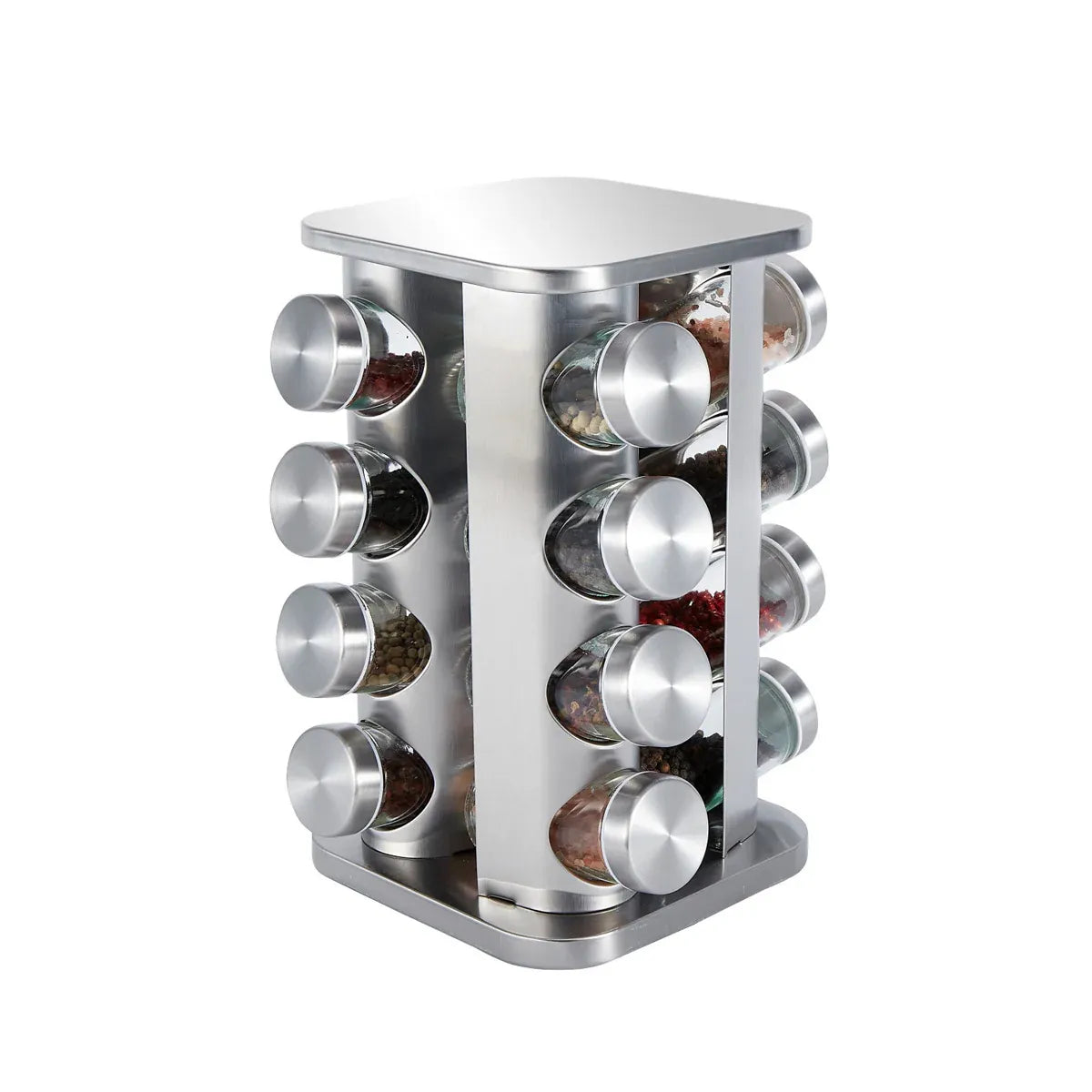 Rotating Spice Bottle Seasoning Rack Multi layer Seasoning Jar Storage Kitchen - Square