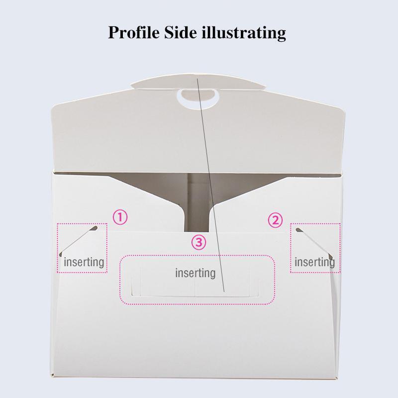 30PCS White Portable Cake Boxes Display Window Packing Case Party with Handle Birthday - 8 inch