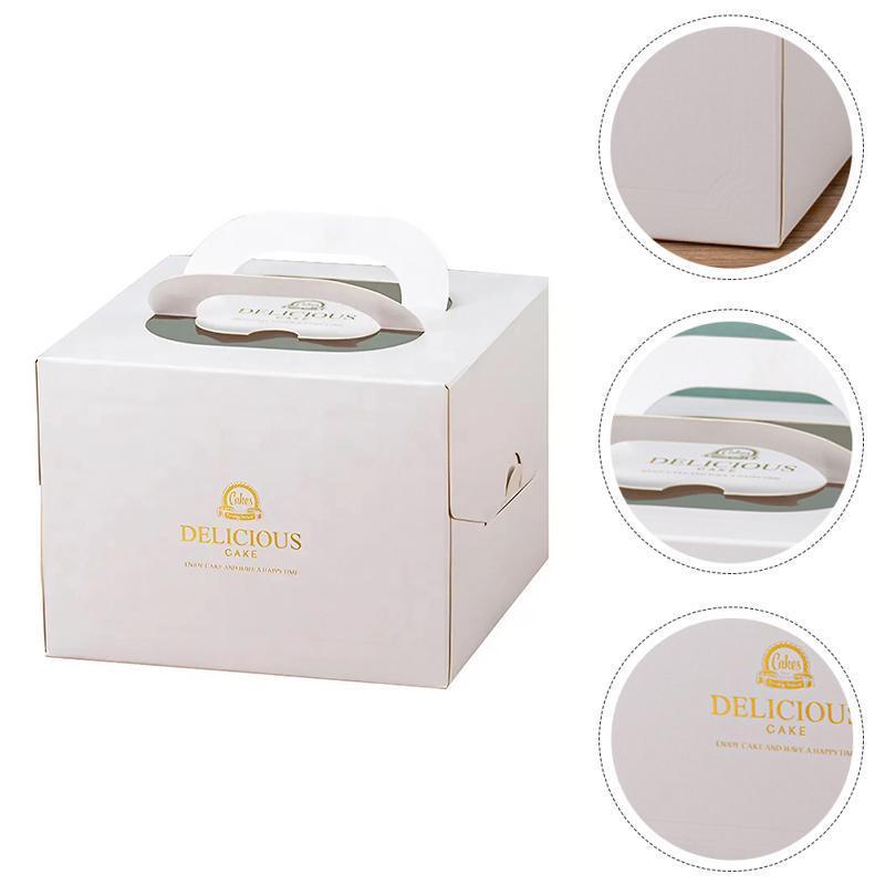 30PCS Bear Portable Cake Boxes Display Window Packing Case Party with Handle Birthday - 4 inch