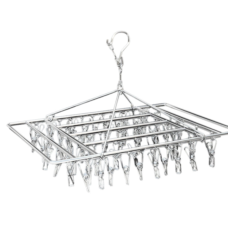 30/40/55 Pegs Stainless Steel Laundry Sock Underwear Clothes Dryer Rack Hanger - 40Pegs