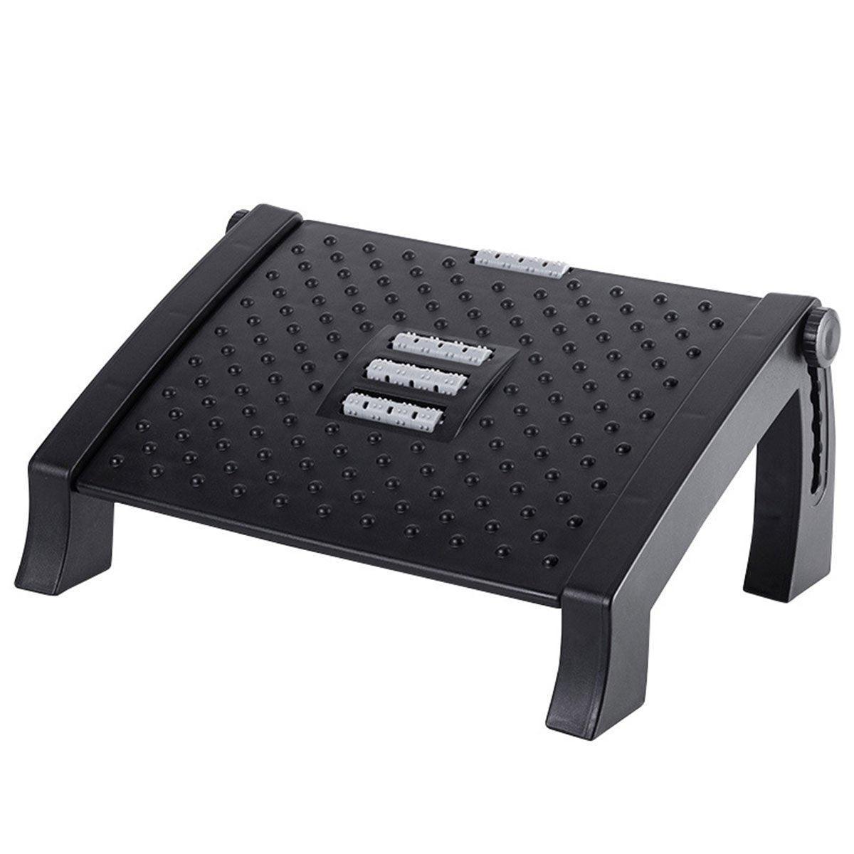 1PC Adjustable Office Foot Rest Pedal Stool Sofa Leg Support for Home or Desk Use - White
