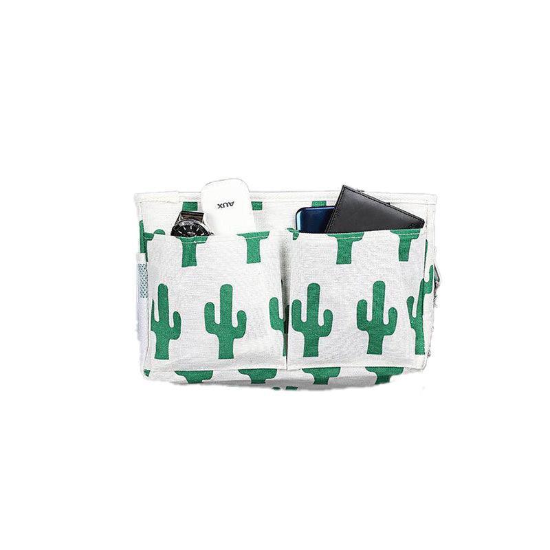 Hanging Bedside Storage Caddy with Pockets for Bunk Bed Dorm Couch Organizing - Light Green